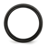 Titanium Unisex Wedding Band with Polished Laser Design